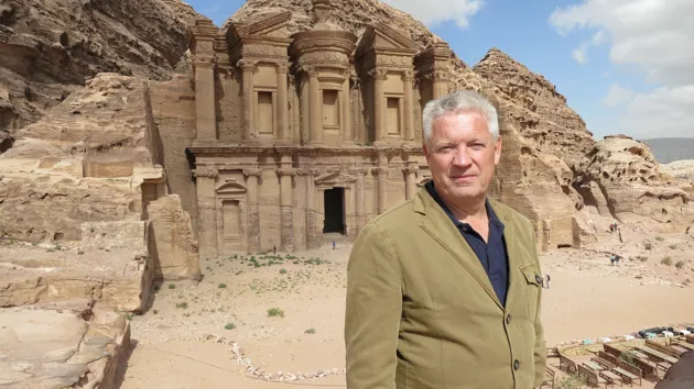 Steve Burrows at the iconic city of Petra