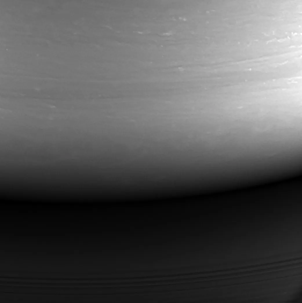Impact Site: Cassini's Final Image © NASA