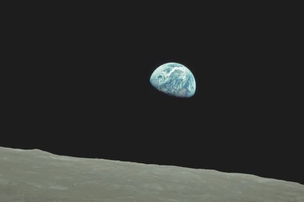 Taken on Christmas Eve by the crew of Apollo 8, Earthrise was the first time a human had seen Earth rise from behind the horizon of the Moon.