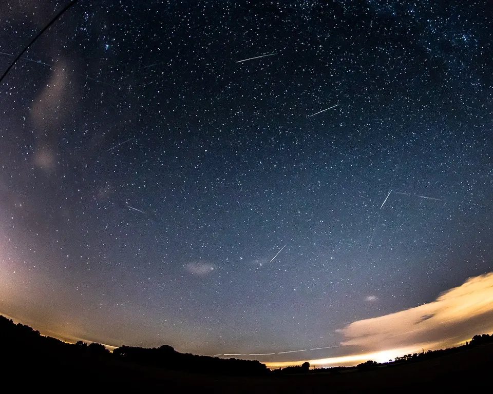The Perseid meteor shower from the Dengie peninsula in Essex © Luke Hayes