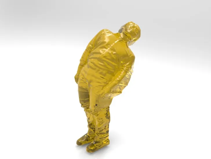 3D printed gummi man rocking some Fortnite-inspired dance moves © Fabcafe