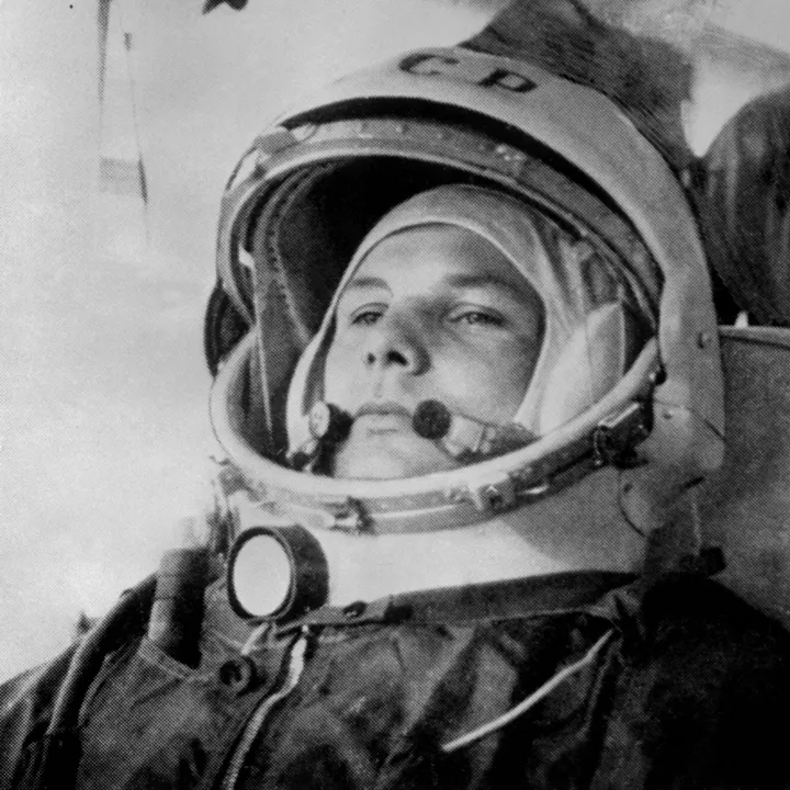 Yuri Gagarin, age 27, before boarding a Soviet Vostok I spaceship (© AFP/Getty Images)