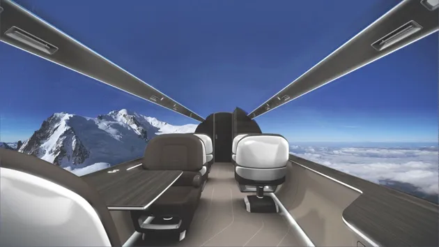 The cabin of the Ixion is lined with display screens to offer passengers unique surroundings © Technicon