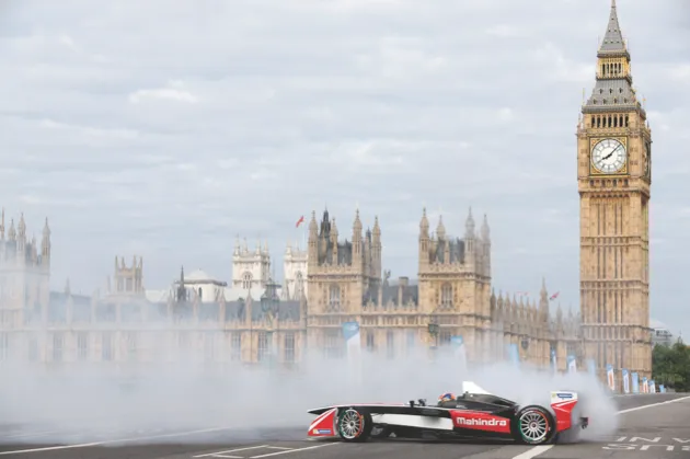 Formula E was launched at a special event in London, with the cars showing the public what they're capable of (image credit: FIA)