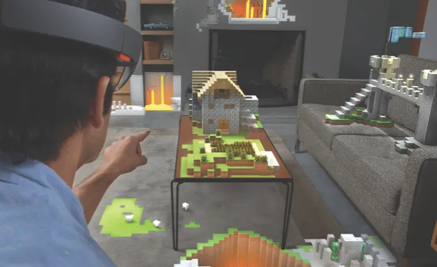 The HoloLens could allow users to build virtual 3D objects © Microsoft