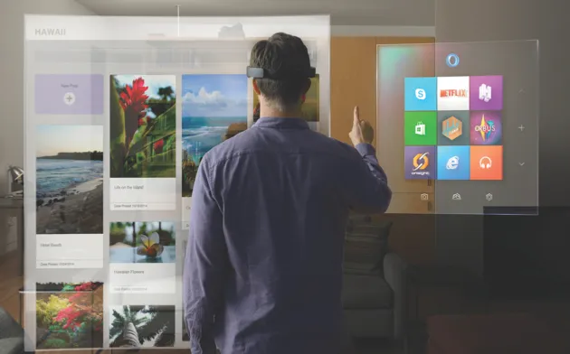 The HoloLens could transform the way we interact with our computers © Mirosoft