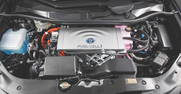 The Toyota Mirai is powered by hydrogen and doesn't release any chemical nasties © Toyota