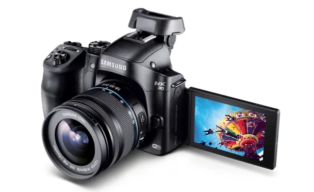 The NX30's flippable display will help you master the art of the selfie
