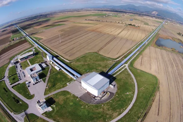 The Virgo Observatory, located near Pisa, Italy, detected a transient gravitational-wave signal produced by the coalescence of two stellar black holes © The Virgo collaboration/CCO 1.0
