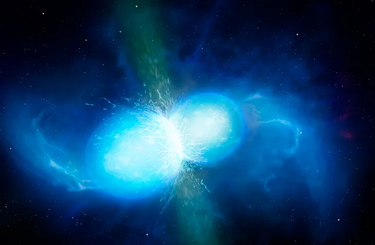 Artist’s impression of merging neutron stars © Getty Images