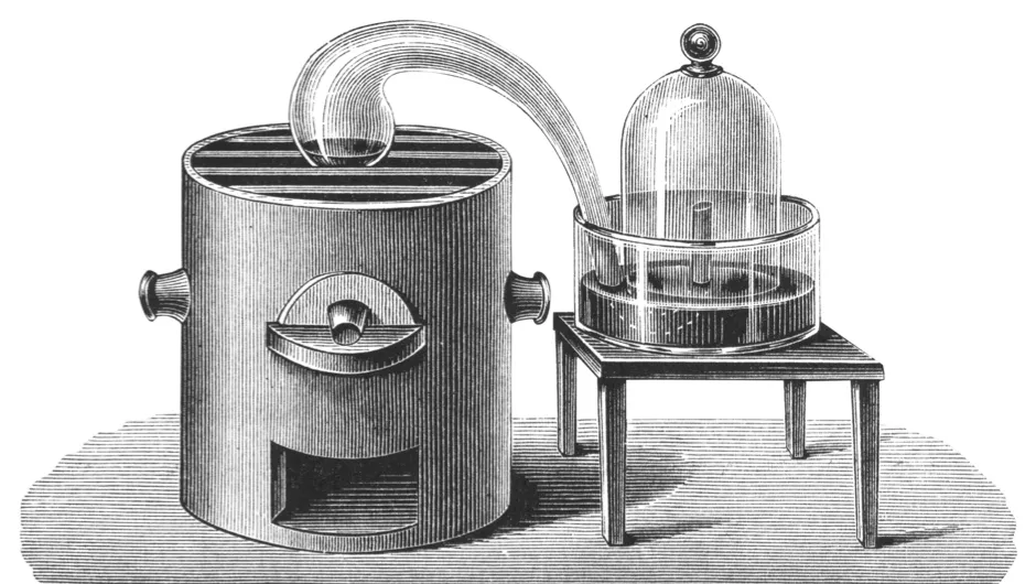The apparatus used by Joseph Priestley to isolate oxygen © Getty Images