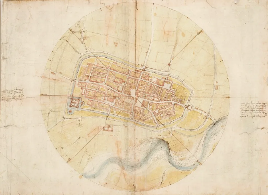 A map of Imola, 1502 (Royal Collection Trust / © Her Majesty Queen Elizabeth II 2019)