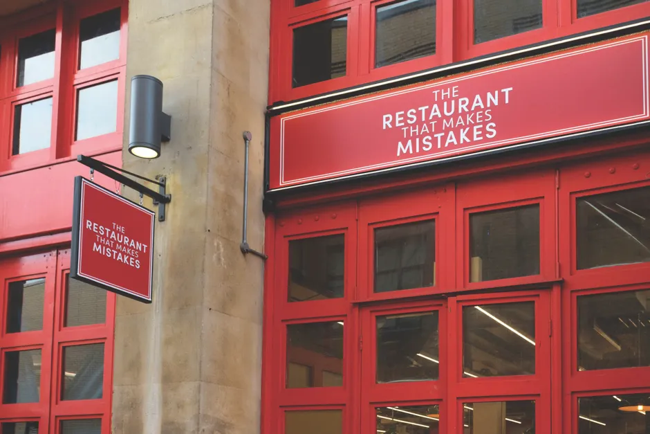 Sadly, The Restaurant That Makes Mistakes isn't a permanent venture: it was housed for a month in a restaurant called The Kitchen, located in a disused fire station © Channel 4