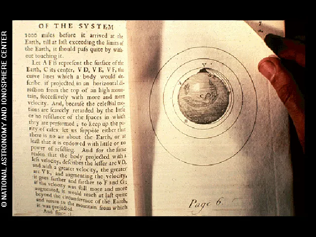 Page of book (Newton, System of the World) © National Astronomy and Ionosphere Center, Cornell University (NAIC)