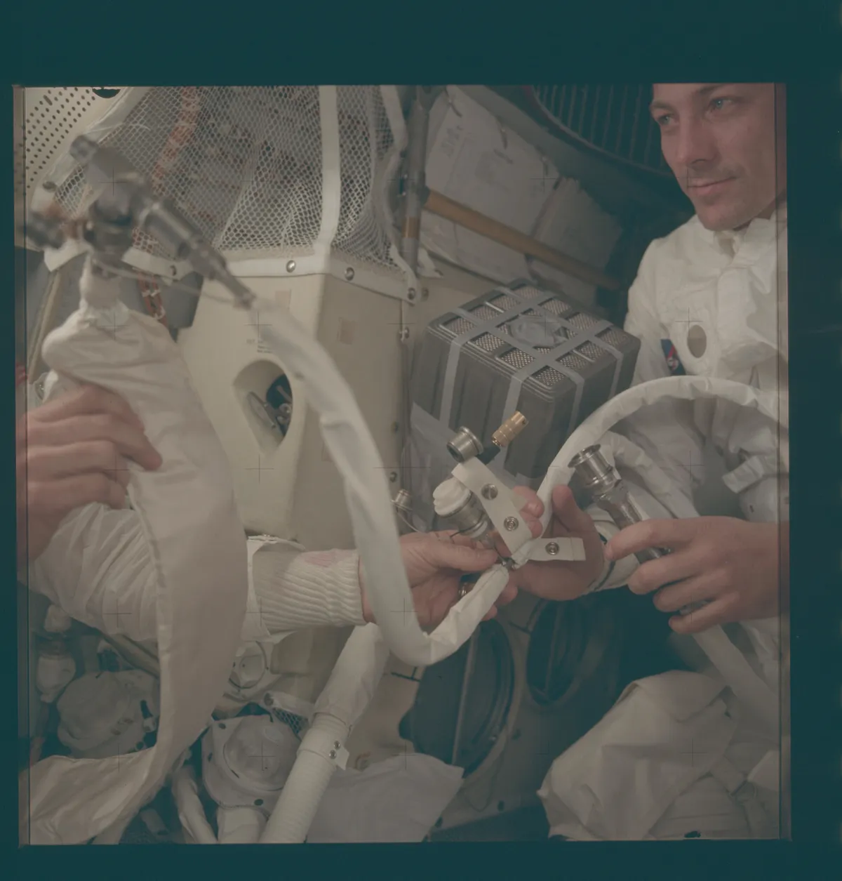 AS13-62-9004 Apollo 13 Hasselblad image from film magazine 62/JJ - Onboard