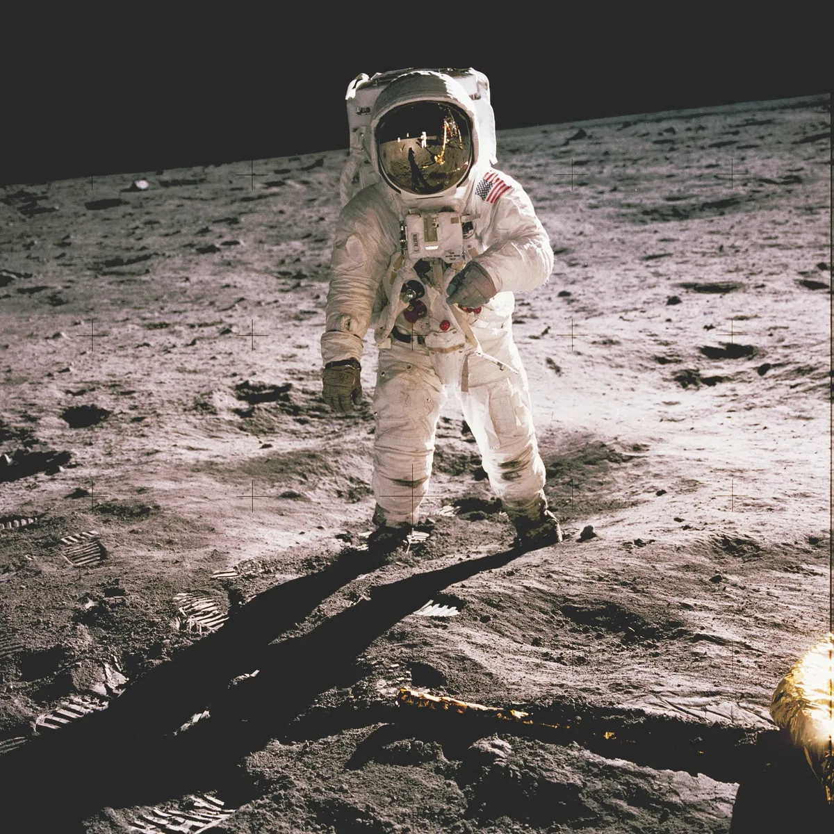 Aldrin photographed by Armstrong during their moonwalk © NASA/JSC