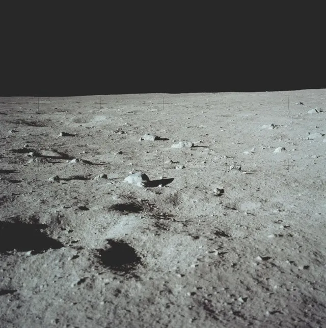 The samples were collected from rocky areas surrounding the Apollo 11 landing site © NASA/JSC