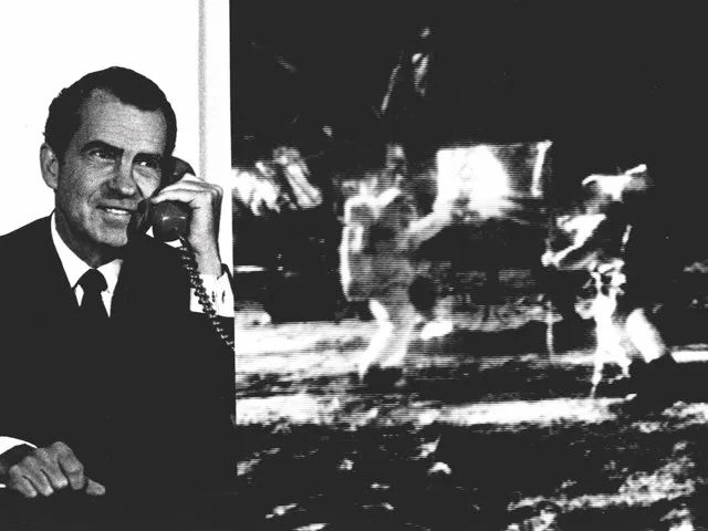 President Richard Nixon spoke to Neil Armstrong and Buzz Aldrin while they were on the Moon