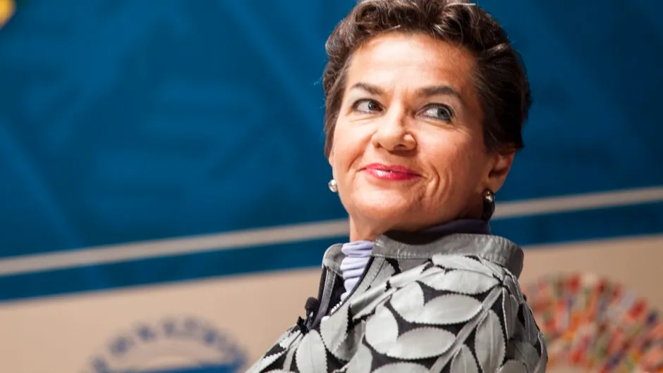 Christiana Figueres, executive secretary of the United Nations framework convention on climate change, listens during a panel discussion on climate change at the World Bank Group and International Monetary Fund (IMF) annual meetings in Lima, Peru, on Wednesday, Oct. 7, 2015 © Guillermo Gutierrez/Bloomberg via Getty Images