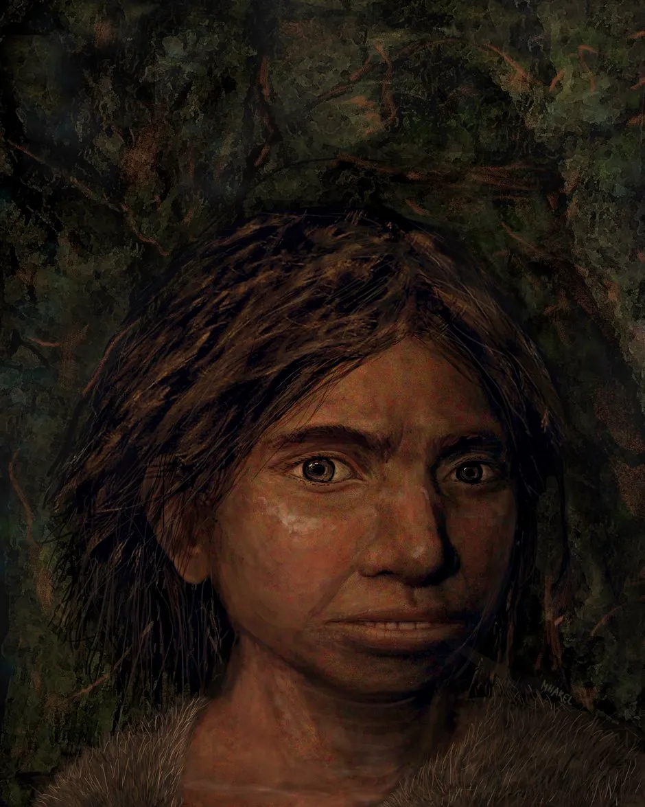 This image of a Denisovan girl is based on the skeletal reconstruction © Maayal Harel