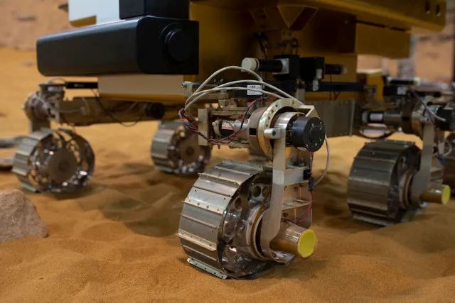 A working prototype of the ExoMars rover at the Airbus Defense Space facility in Stevenage © Dan Kitwood/Getty Images