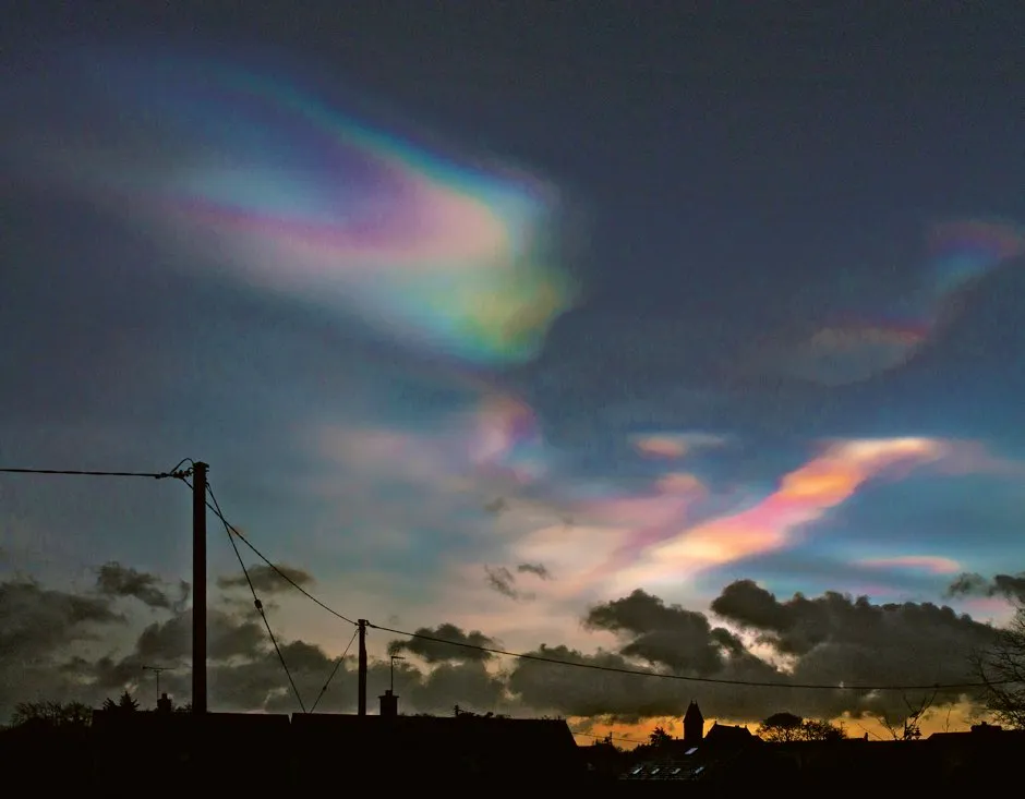 Nacreous or mother-of-pearl clouds, spotted over Kells, County Antrim, Northern Ireland © Paul Bell