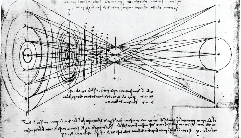A page from one of Leonardo Da Vinci’s late 15th Century notebooks, showing his musings on the nature of light © Getty Images