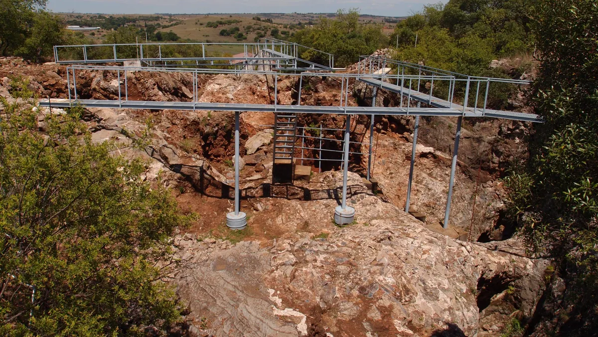 The Sterkfontein Cave site where the fossils were found © Dominic Stratford