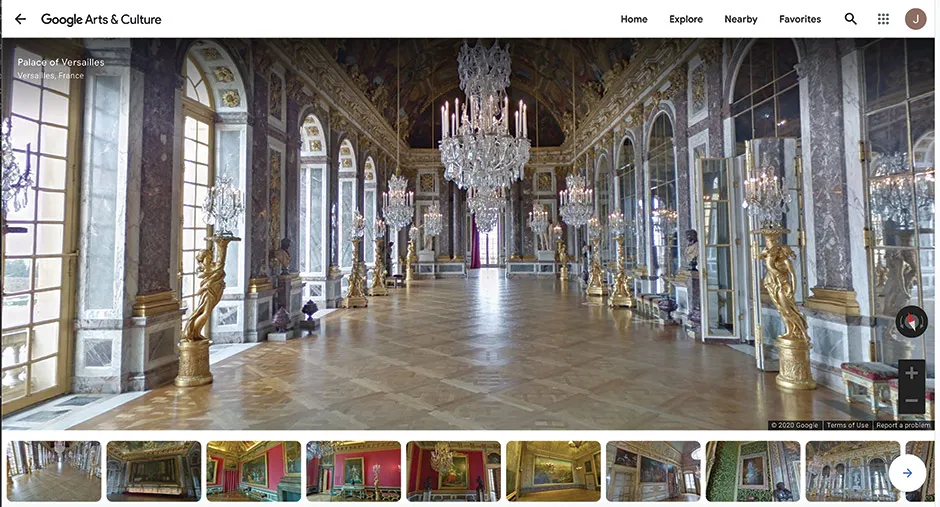 Take a culture trip to the Palace of Versailles, without setting foot outside your living room