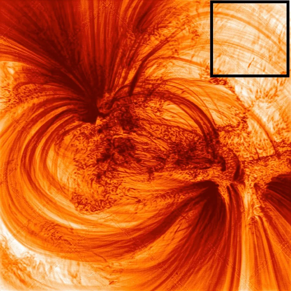 The images revealed the Sun’s atmosphere is made up of strands of electrified gases (University of Lancashire)