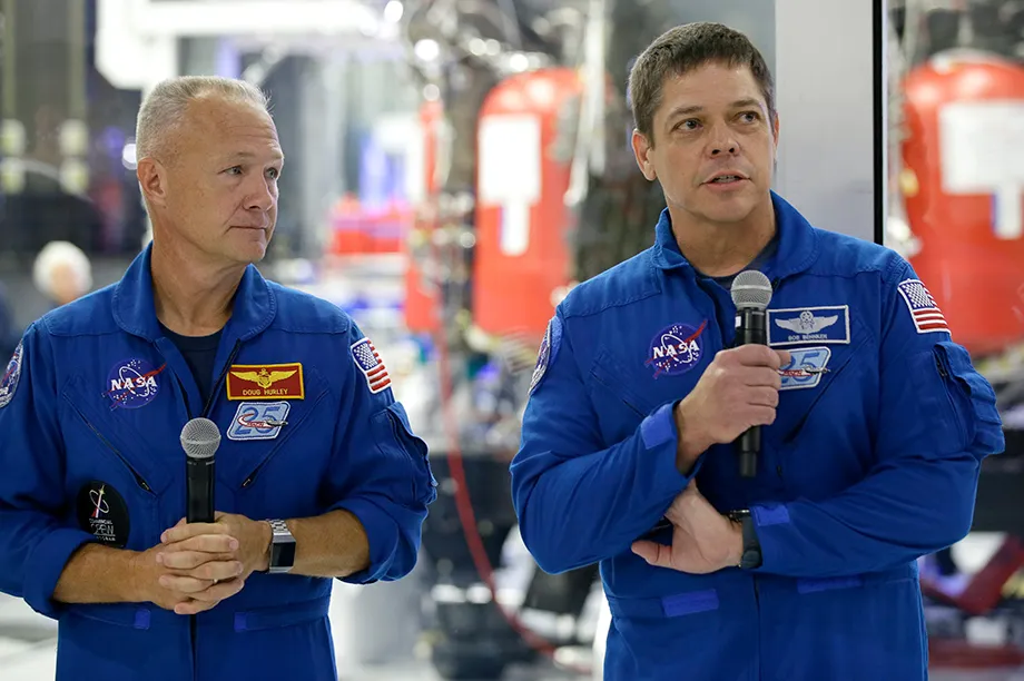 Nasa astronauts Bob Behnken and Doug Hurley © Alex Gallardo/AP