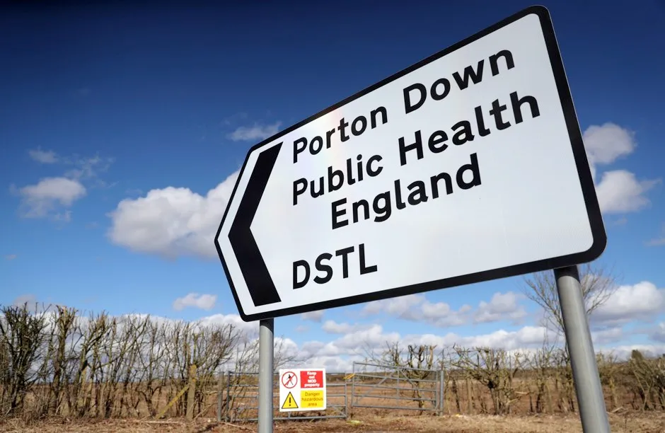 A sign for Porton Down © Andrew Matthews/PA