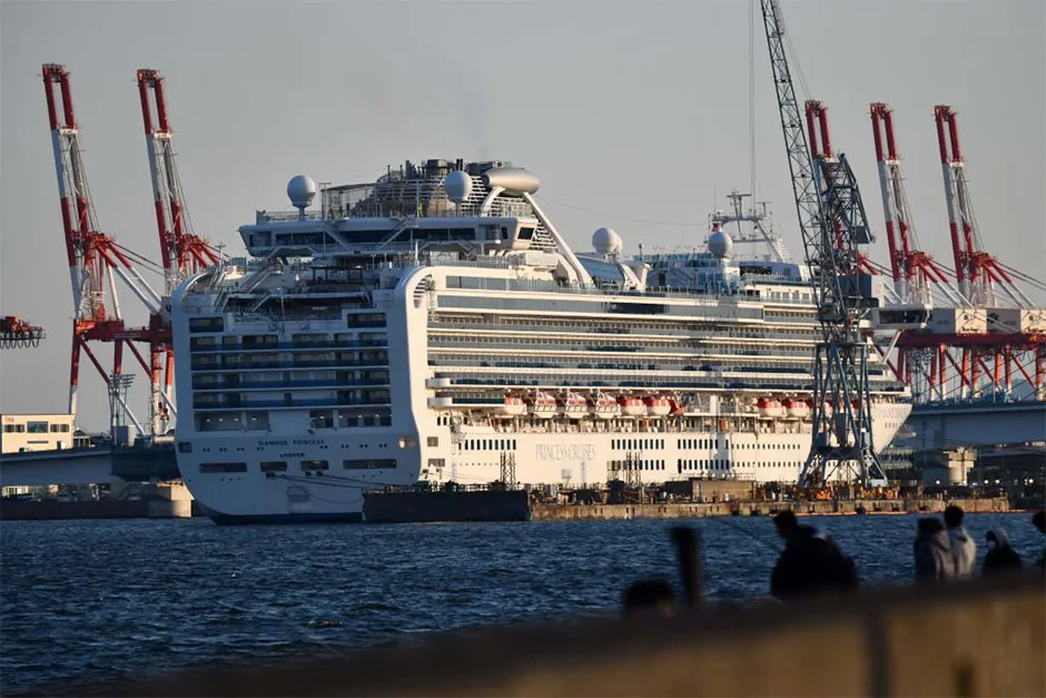 The Diamond Princess cruise ship, not studied in this research, was quarantined off the coast of Japan after more than 700 people onboard tested positive for COVID-19 © Getty Images
