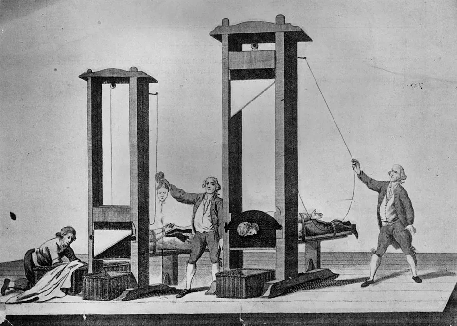 Execution by guillotine in Paris during the French Revolution. (Photo by Hulton Archive/Getty Images)