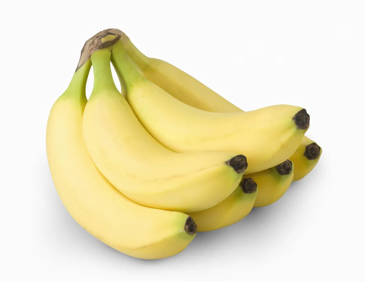 Bunch of bananas on white backgroud