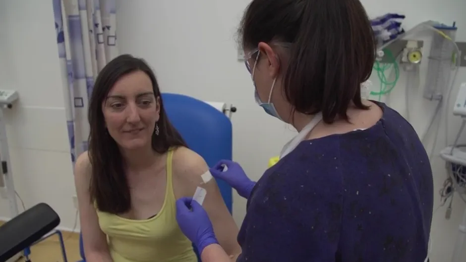 Microbiologist Elisa Granato was one of those injected as part of human trials in Oxford for a coronavirus vaccine (PA)