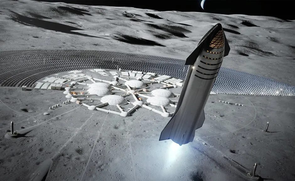 SpaceX expect that one day their Starship could carry passengers to the Moon © SpaceX/Flickr