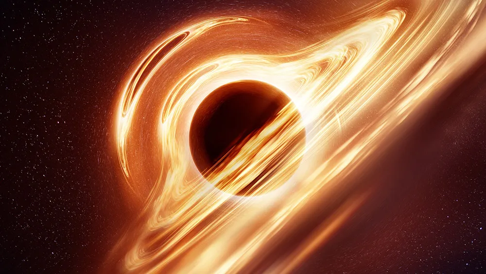 An illustration of a black hole with an accretion disk © Getty Images