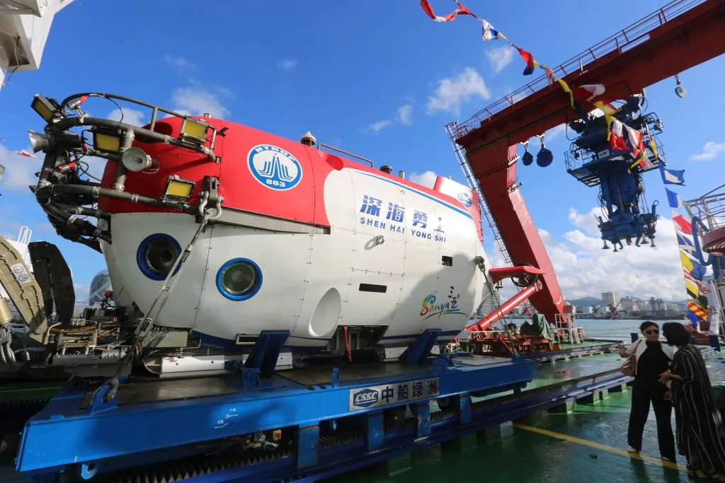 China's manned submersible Shenhai Yongshi (or Deep-sea Warrior) © Sun Qing/Getty Images