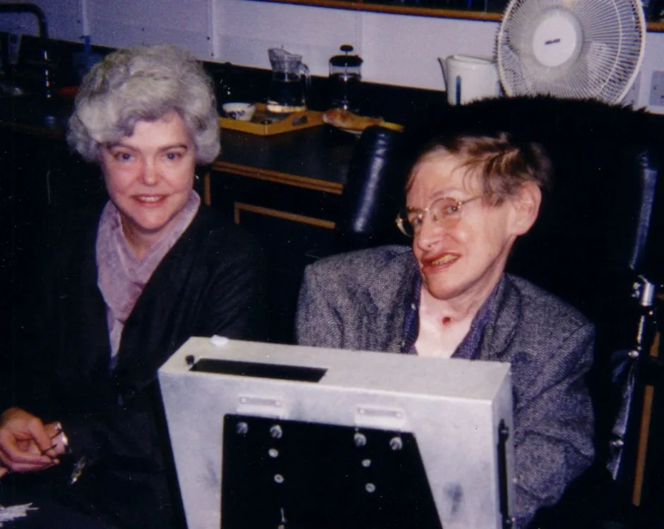 The author with Stephen Hawking, courtesy of Kitty Ferguson