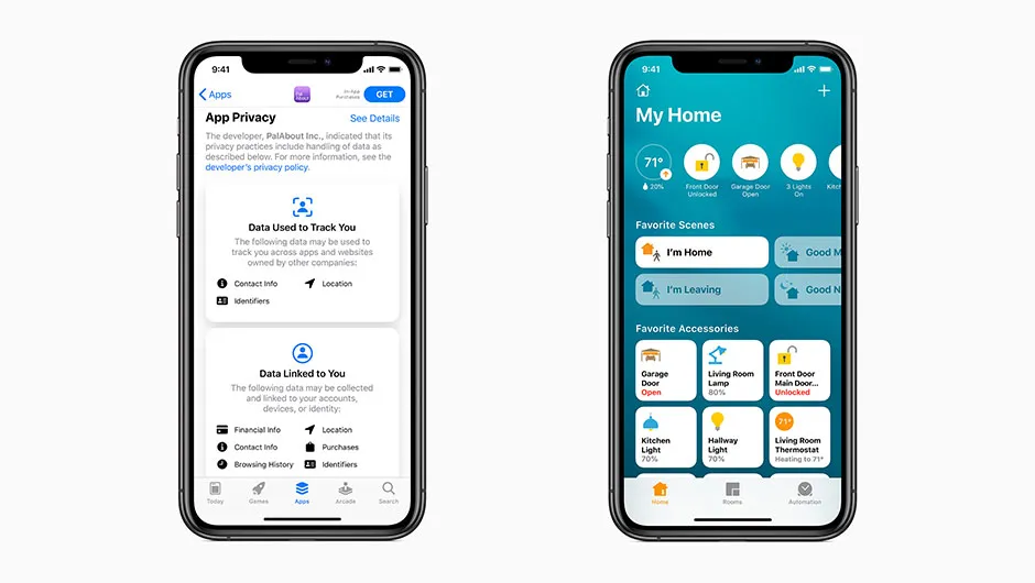 Privacy and smart home features have been updated in iOS14 © Apple