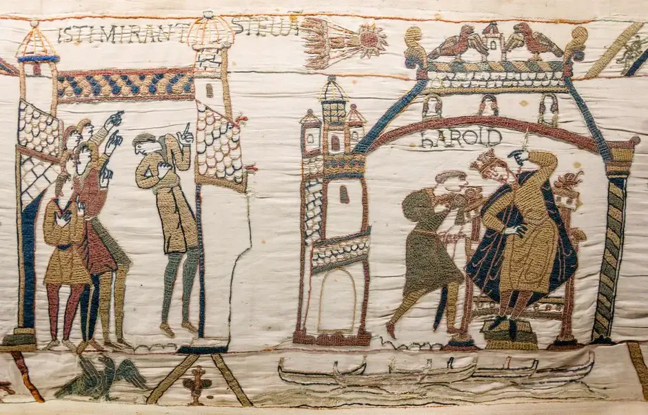 Comet Halley on the Bayeux Tapestry. wikipedia, CC BY-SA