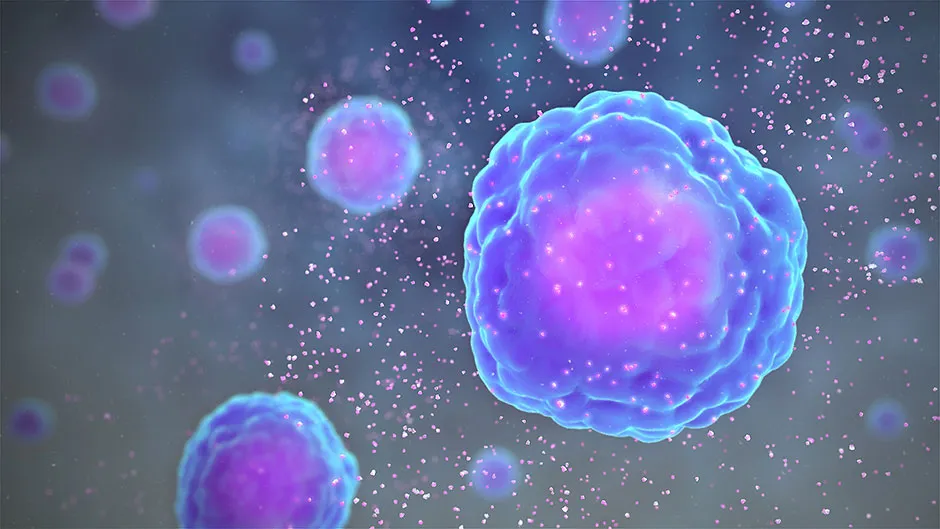 Cytokines being released from a cell © www.scientificanimations.com / CC BY-SA (https://creativecommons.org/licenses/by-sa/4.0)