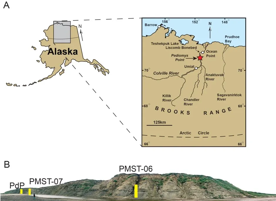 The location of Prince Creek Formation, where the fossil was found © SMU