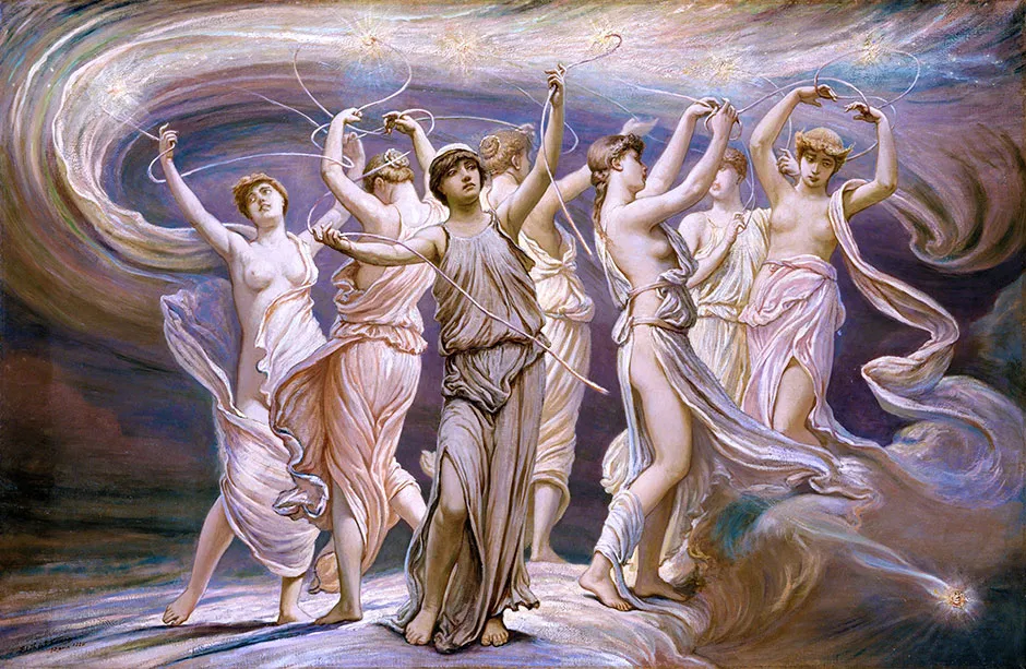 The Pleiades star cluster is named for the Seven Sisters of Greek Mythology © Elihu Vedder / Public domain