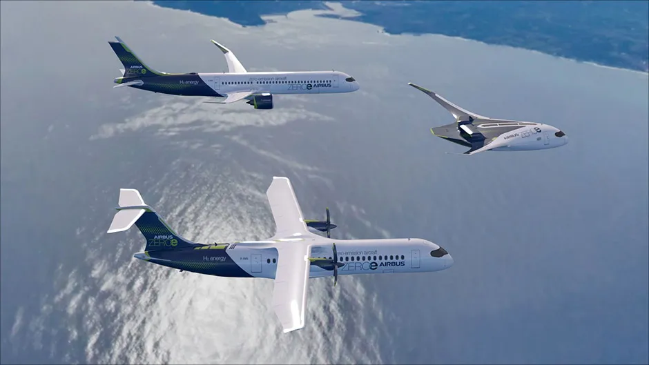 The Airbus concept planes © Airbus/PA