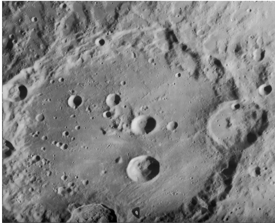 The discovery was made in Clavius crater, shown here in a reprocessed image taken by Lunar Orbiter 4 ©NASA/JPL