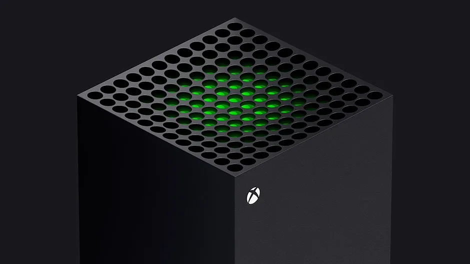 The glowing green top of the Xbox Series X © Xbox