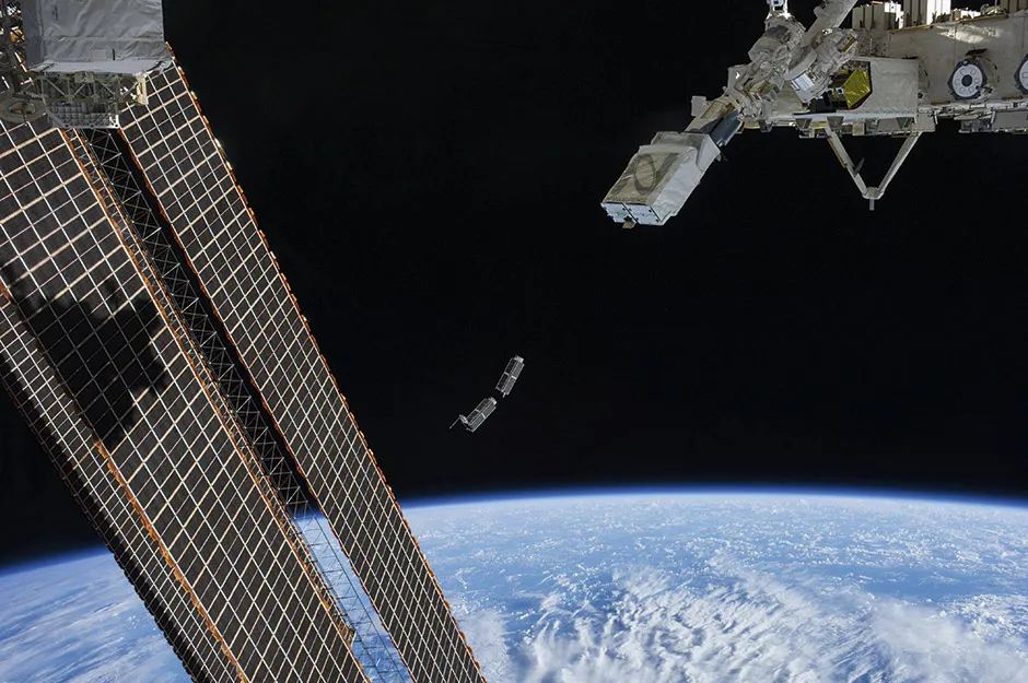 The Nanoracks CubeSats Deployer has been in operation since 2014 and is one of two syestems aboard the International Space Station capable of releasing CubeSats into Earth orbit © NASA/JPL