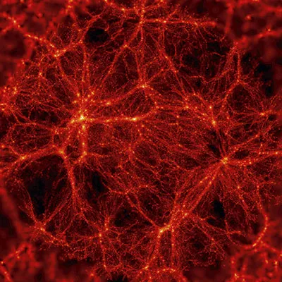 Image showing the web-like structure of dark matter in the Universe © Science Photo Library